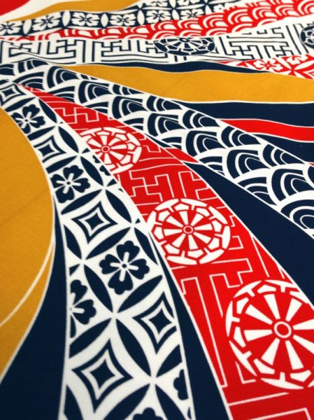 画像4: イベント向け顔料染祭り法被【大人用/白と紺の熨斗】 (4)