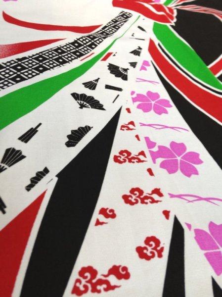 画像3: 大人よさこい長法被【熨斗に桜/黒】 (3)