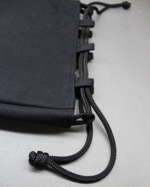 画像4: 帆布通しマチ巾着袋【纏柄・黒】 (4)