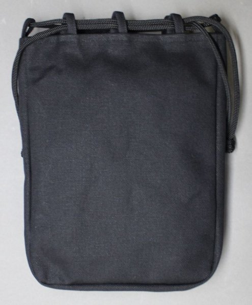 画像2: 帆布通しマチ巾着袋【纏柄・黒】 (2)