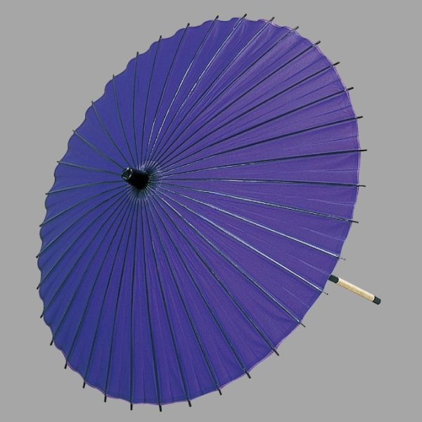 画像1: 演舞傘（舞傘）【紙製/紫】 (1)