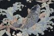 画像3: 変り織り鯉口シャツ（大人・男女兼用）【鯉と紋・黒】 (3)