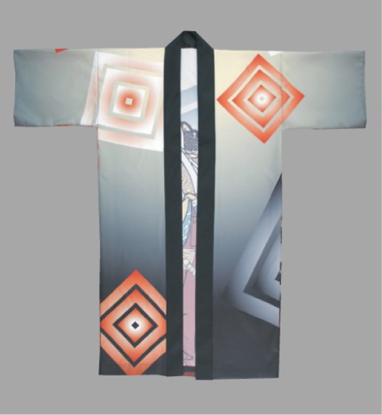 画像2: 大人よさこいポリ多色長法被【鬼退治】 (2)