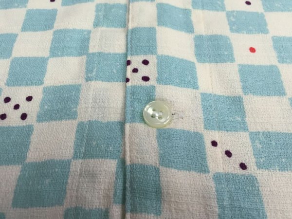 画像3: 鯉口シャツ(大人・男女兼用)【サイコロ/水色】 (3)