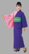 画像1: 女性用無地染め仕立て上り浴衣【紫/ピンク】 (1)