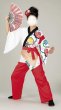 画像1: 女性用よさこい衣装【上着のみ】【桜吹雪の白系×白】 (1)