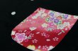 画像2: 胸ポケットワンポイント黒鯉口シャツ（大人・男女兼用）【桜吹雪/赤】 (2)
