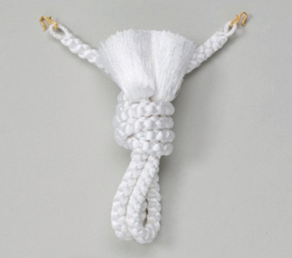 羽織紐が安い【25212】冠婚葬祭に梵天風白羽織紐を通販【和物屋本舗】