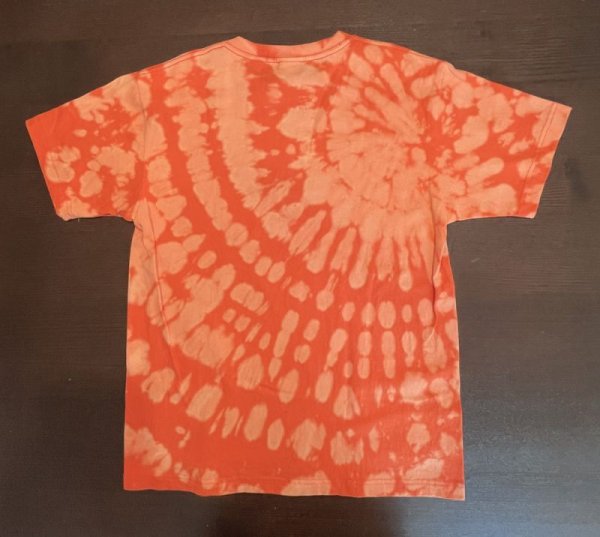 画像2: 【限定１枚】オリジナル抜染Tシャツ　オープンエンドマックスウェイト　Ｌサイズ　オレンジ系 (2)