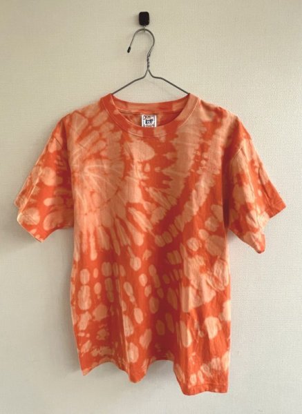 画像4: 【限定１枚】オリジナル抜染Tシャツ　オープンエンドマックスウェイト　Ｌサイズ　オレンジ系 (4)