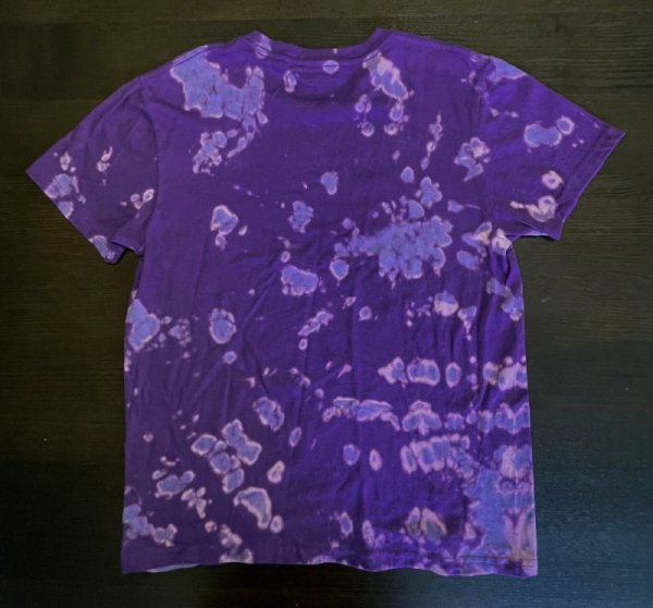 画像2: 【限定１枚】オリジナル抜染Tシャツ　ヘビーウェイト　Mサイズ　紫系 (2)