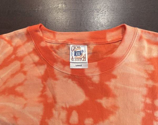 画像3: 【限定１枚】オリジナル抜染Tシャツ　オープンエンドマックスウェイト　Ｌサイズ　オレンジ系 (3)
