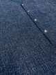 画像2: 変り織り鯉口シャツ（大人・男女兼用）【藍色】 (2)