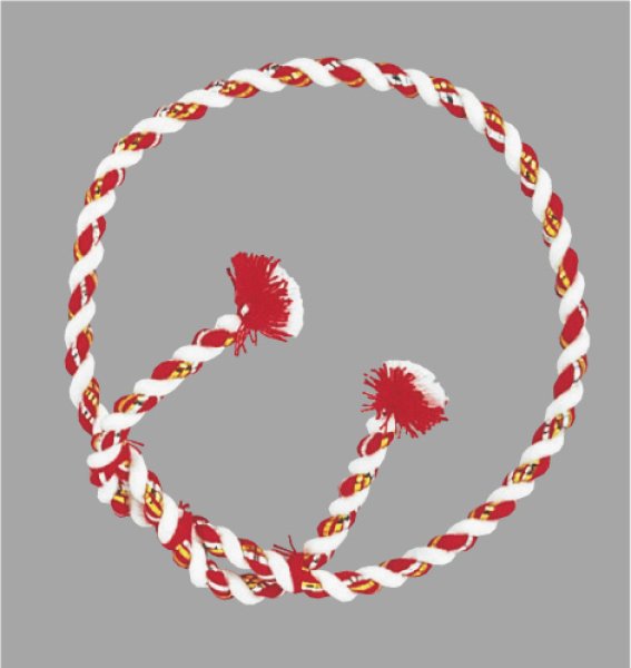 画像1: 中太結上鉢巻【5072/赤・白】 (1)