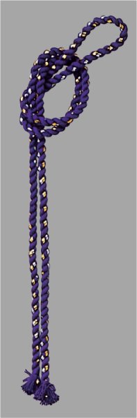 画像1: ねじり鉢巻き紐【紫】 (1)