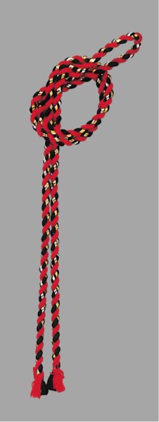 画像1: ねじり鉢巻き紐【赤/黒】 (1)