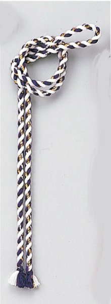 画像1: ねじり鉢巻き紐【紫/白】 (1)