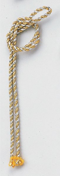 画像1: ねじり鉢巻き紐【金/銀】 (1)