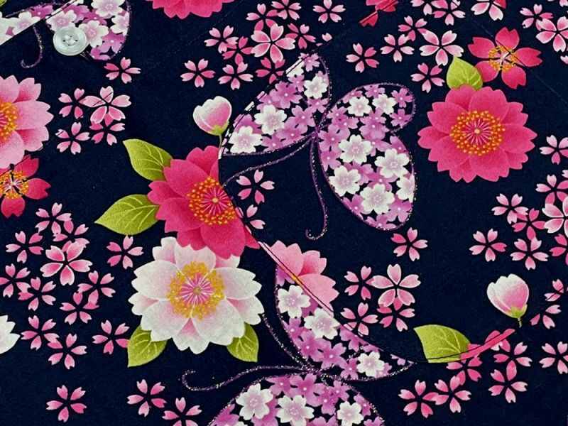 鯉口シャツが激安【0643】桜と蝶の祭り鯉口を通販【和物屋本舗】