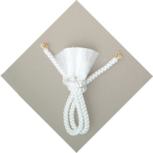 羽織紐が安い 冠婚葬祭に梵天風白羽織紐を通販 和物屋本舗